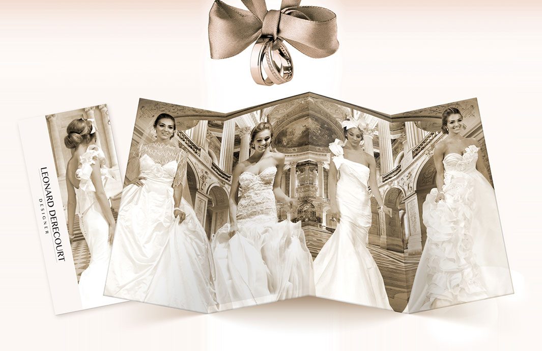 Image showing a folded brochure of Leonard Derecourt