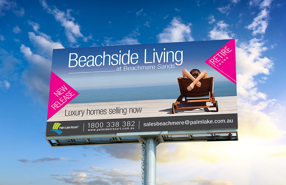 Image showing a billboard for Palm Lake Resort