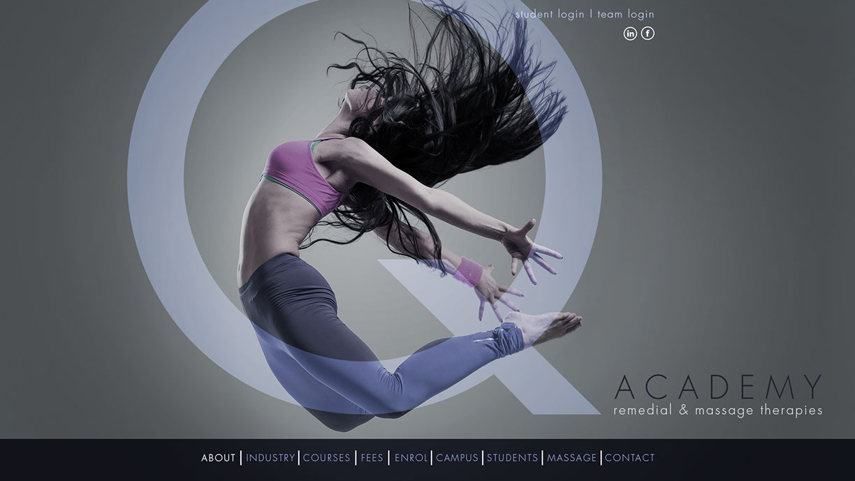 Image of the Q Academy website home page